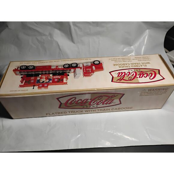 Coca Cola 2001 Flatbed Truck With Train Caboose New In Box - Picture 5 of 10